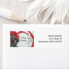 Joy och Ribbon Helgdag Collection Returadress Etikett