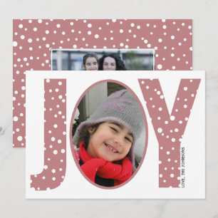 Joy och snö dammiga ro, minimal jul julkort