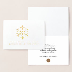 Joy och Snowflake Holiday Greetings Folierat Kort