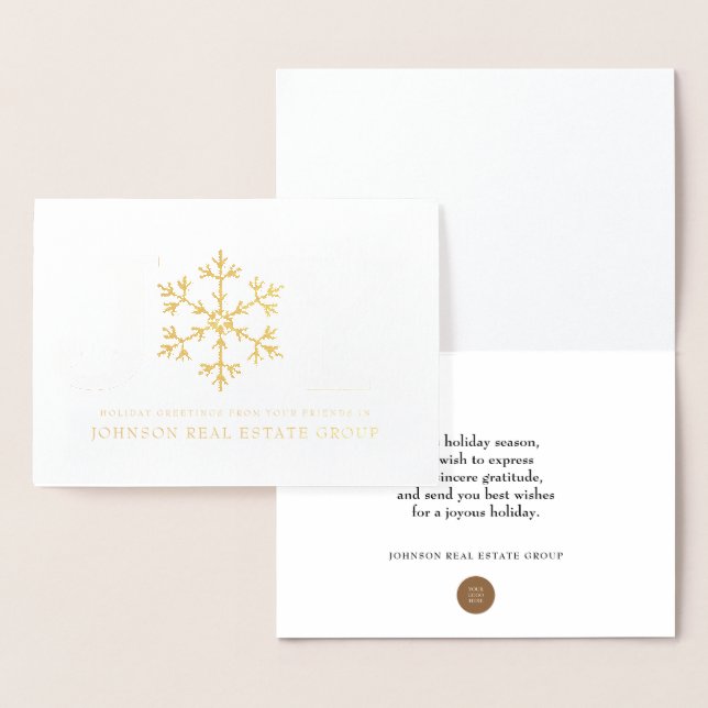 Joy och Snowflake | Holiday Greetings Folierat Kort (Display)