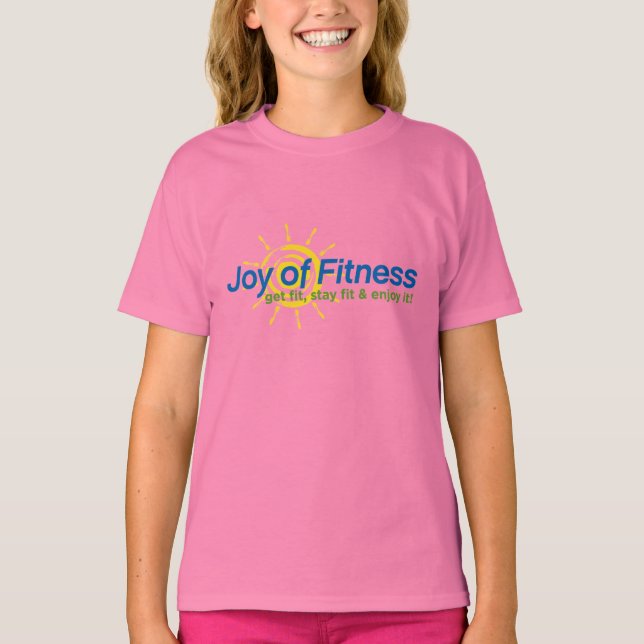 Joy of Fitness- Girls Ringer Tee (Framsida)