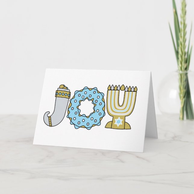 JOY of Hanukkah Helgkort (Framsida)