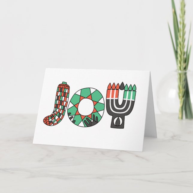 JOY of Kwanzaa (Standard) Helgkort (Framsida)