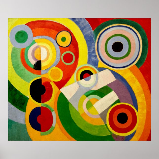 Joy of Life - Abstrakt Classic av Robert Delaunay Poster (Framsidan)