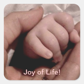 Joy of Life New mamma och Baby Fyrkantigt Klistermärke