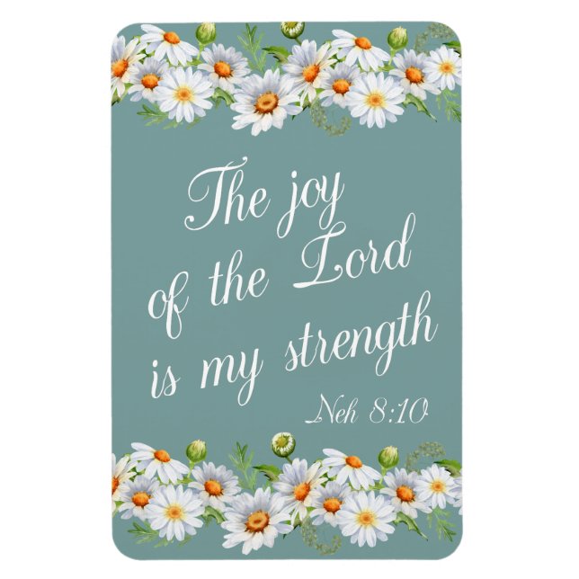 Joy of Lord My Strength Christian Bible Verse Magnet (Vertikal)