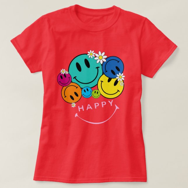 😊 Joy of Smiles – Positive Vibes Women’s Basic T- T Shirt (Design framsida)
