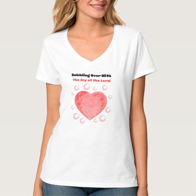 Joy of the Lord w/red heart T-shirt (Framsida)