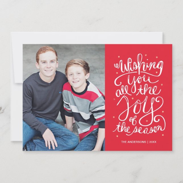Joy of the Season Helgdag Photo Card Julkort (Framsida)