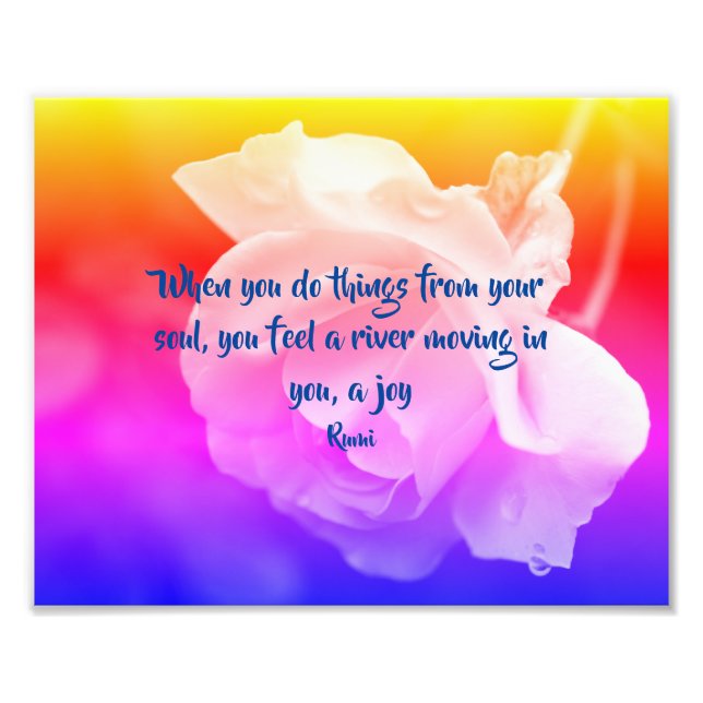 Joy of the Soul Ro inspirational Quote 8x10 Fototryck (Framsidan)