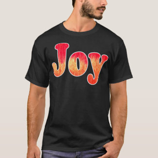 Joy Orange Red Hett Fire Färg Blue Jul Holi T Shirt