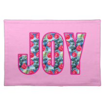 JOY Ord Art i Fuchsia Rosa and Teal Grönt