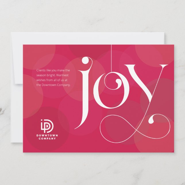 Joy Ornament Business Helgdag Card Julkort (Framsida)