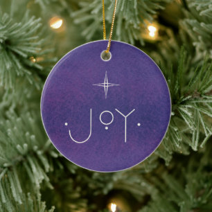 JOY Ornament, MED PERSONLIG MEDDELANDE Julgransprydnad Keramik