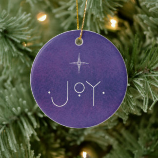 JOY Ornament, MED PERSONLIG MEDDELANDE Julgransprydnad Keramik