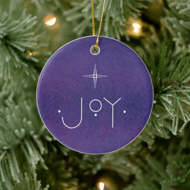 JOY Ornament, MED PERSONLIG MEDDELANDE Julgransprydnad Keramik (Träd)