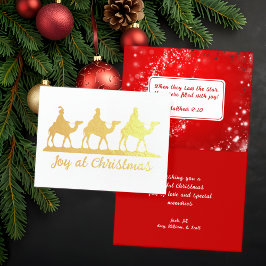Joy på julklappskort i Manar Folierat Kort