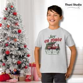 Joy på väg jul Begins Lastbil & X Mas Träd T Shirt