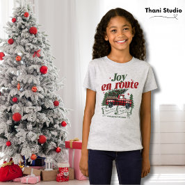 Joy på väg jul Begins Lastbil & X Mas Träd T Shirt