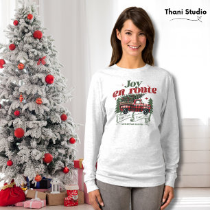 Joy på väg jul Begins Lastbil & X Mas Träd T Shirt