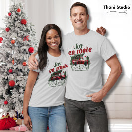 Joy på väg jul Begins Lastbil & X Mas Träd T Shirt