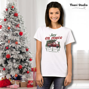 Joy på väg jul Begins Lastbil & X Mas Träd T Shirt