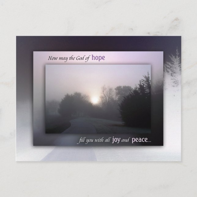 Joy, Peace and Power Helg Vykort (Framsida)