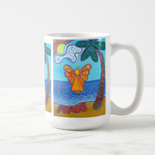 Joy & Peace Beach Angel Art Mugg