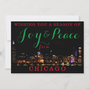 Joy & Peace från Chicago Anpassningsbar 1 Photo In Inbjudningar