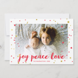 Joy Peace Kärlek | Hörn och stjärnor | Julfoto Julkort