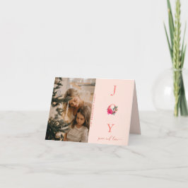 Joy Peace Kärlek | Julfamiljens foto Kort