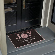 Joy, Peace & Kärlek (Rosa) Doormat