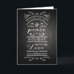 Joy Peace Typography Black and White Helgkort<br><div class="desc">Önskar vänner och familj "Glad helg" med denna roligt-typografi inspirerade till hand plockade-prydnadsföremål. Tom inuti kan du anpassa för att lägga till meddelandet i. Mer färg finns i min butik. Tack för tittar!</div>