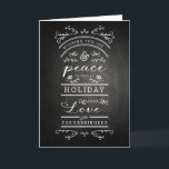 Joy Peace Typography Black and White Helgkort<br><div class="desc">Önskar vänner och familj "Glad helg" med denna roligt-typografi inspirerade till hand plockade-prydnadsföremål. Tom inuti kan du anpassa för att lägga till meddelandet i. Mer färg finns i min butik. Tack för tittar!</div>