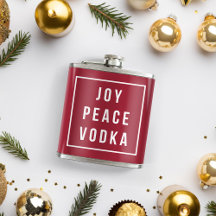 Joy Peace Vodka | Red & White Funny Helgdag