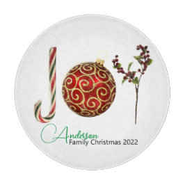 Joy personlig candy cane ornament holly