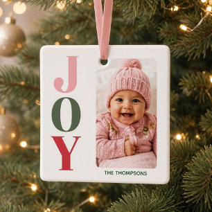 JOY Personlig familjefoto Modern jul Julgransprydnad Keramik