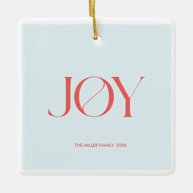 Joy | Personlig Jul Ornament (Framsida)