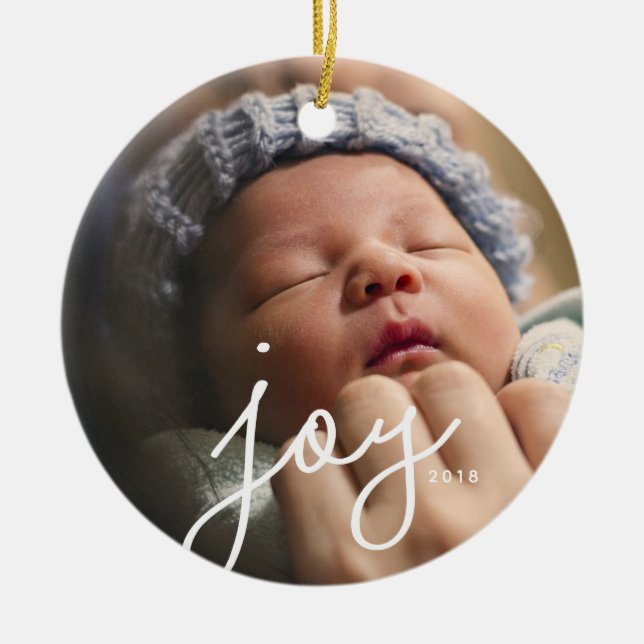 Joy Photo Anpassningsbar jul Ornament (Framsidan)