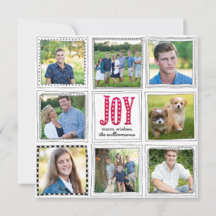 Joy Photo Collage, dold juldodled Julkort