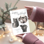 Joy Photo Collage God jul Glad helg Julkort<br><div class="desc">Joy Photo Collage God jul Glad helg Helgdag Card. Infoga 3 av dina egna foton i brev JOY. Anpassa med ditt namn,  år och speciella helgdag-meddelande.</div>
