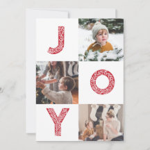 Joy Photo Family Helgdag Card