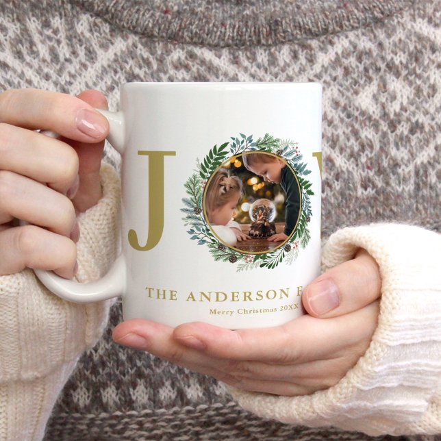 "Joy" Photo" för julfransen Kaffemugg (Skapare uppladdad)