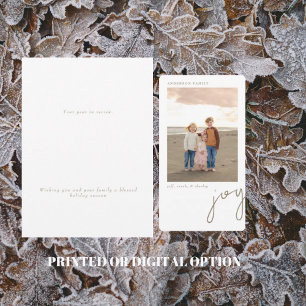 Joy Photo Helgdag Card Julkort
