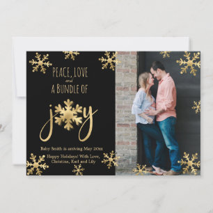Joy Photo Jul Gravid annonskort Meddelande