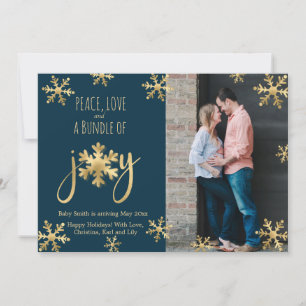 Joy Photo Jul Gravid annonskort Meddelande