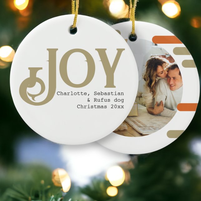 Joy Photo  Personlig Julgransprydnad Keramik (Joy Photo Christmas Personalized Ceramic Ornament from Ricaso)