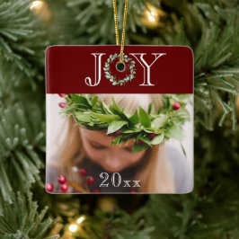 Joy Photo Personlig Red Helgdag jul Julgransprydnad Keramik