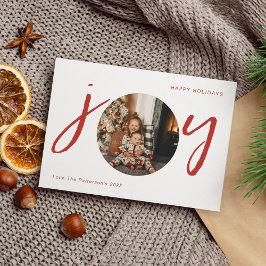 Joy Photo Script Lycklig Julkort