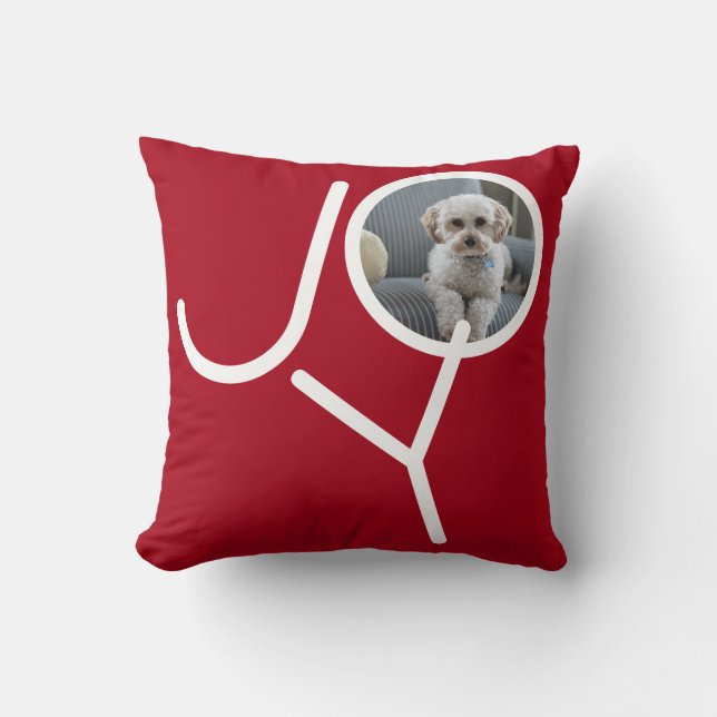 Joy Photo Template Personlig jul Kudde (Framsida)